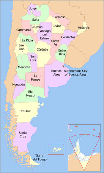 Mappa province argentine